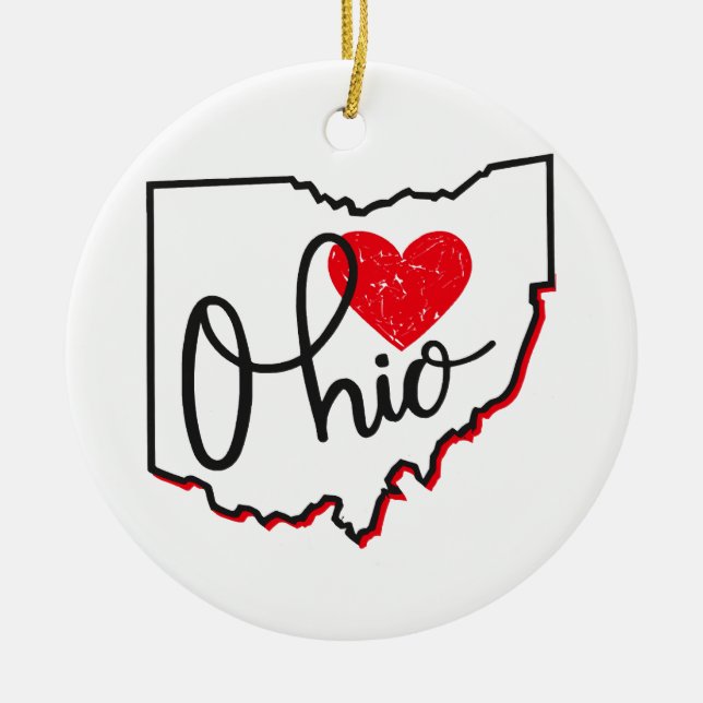 Ohio Day Julgransprydnad Keramik (Framsidan)