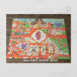 Ohio Direct Support Crisis Poster Vykort