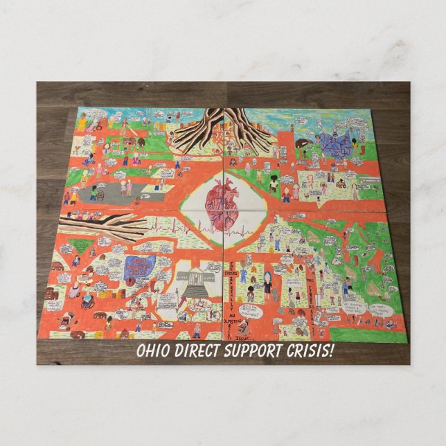 Ohio Direct Support Crisis Poster Vykort (Framsida)