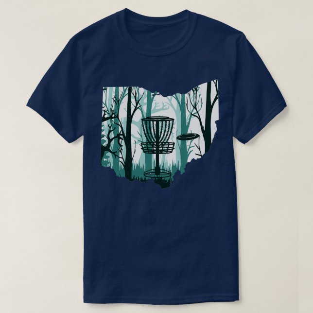 Ohio Disk Golf Coola Disk Golf Gifts Discgolf Disk T Shirt (Design framsida)