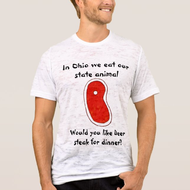 Ohio eats State Animal Tee Shirt (Framsida)