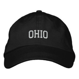 Ohio Embroized Justable Cap Black Broderad Keps