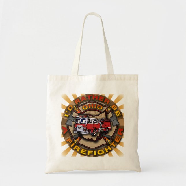 Ohio Fireman Tote Bag Tygkasse (Framsidan)