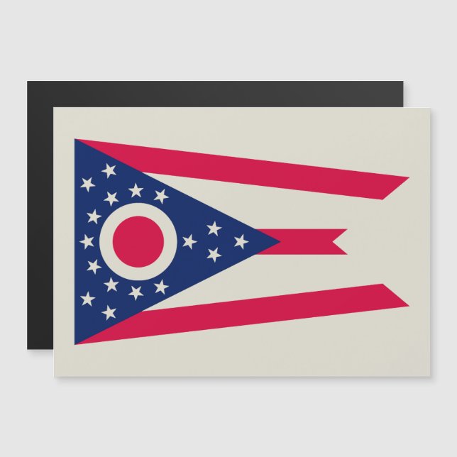 Ohio Flagga: Banderollen för bockeye-tillstånd (Fram/baksida)