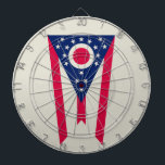 Ohio Flagga: Banderollen för bockeye-tillstånd Darttavla<br><div class="desc">Ohios unika Flagga: Buckeye-statens symbol - Ohios flagga står ut från folkmassan. Till skillnad från de flesta rektangulära statlig flagga skryter Ohios speciella svalt burgeform, som symboliserar statens anslutning till dess vattenvägar och det Underbara Sjöar. - flagga färg betalar sin vördnad för den amerikanska flagga med sitt röda, vita och...</div>