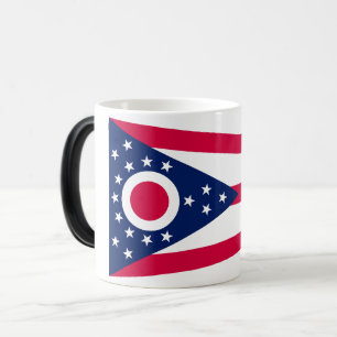 Ohio Flagga: Banderollen för bockeye-tillstånd Magisk Mugg