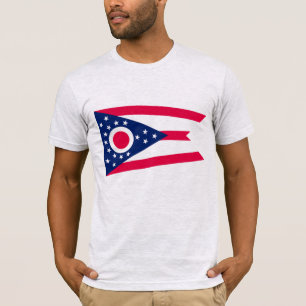 Ohio Flagga: Banderollen för bockeye-tillstånd T Shirt