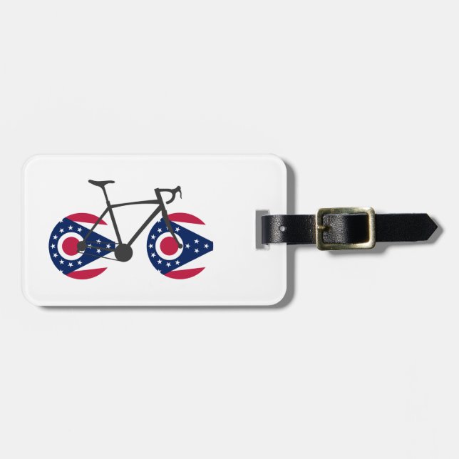 Ohio Flagga Cycling Bagagebricka (Horisontell Framsida)