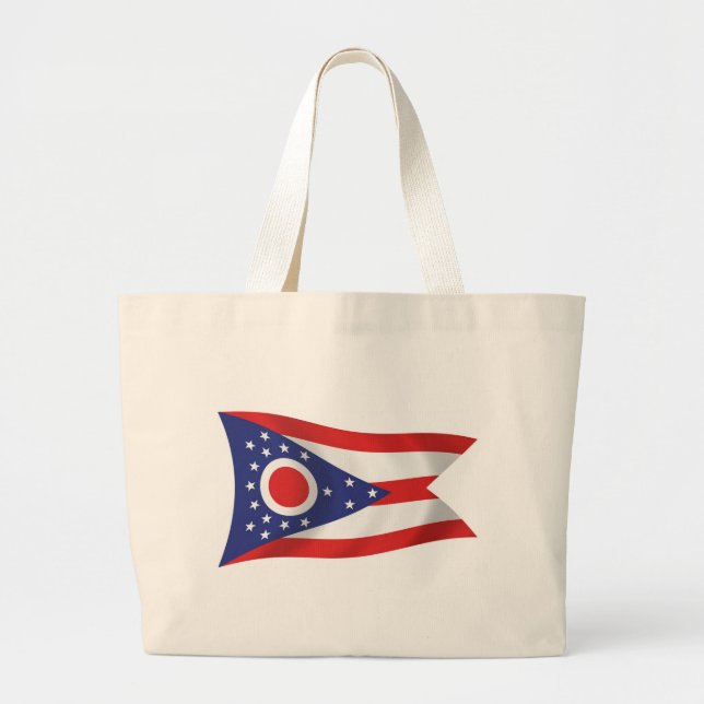 Ohio Flagga Förvaringsväska Jumbo Tygkasse (Framsidan)