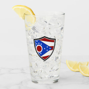 Ohio flagga glaskopp