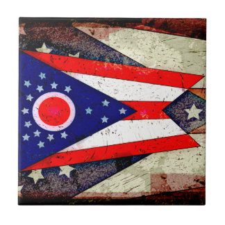 OHIO FLAGGA KAKELPLATTA