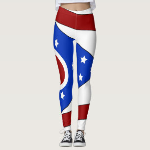 Ohio flagga leggings