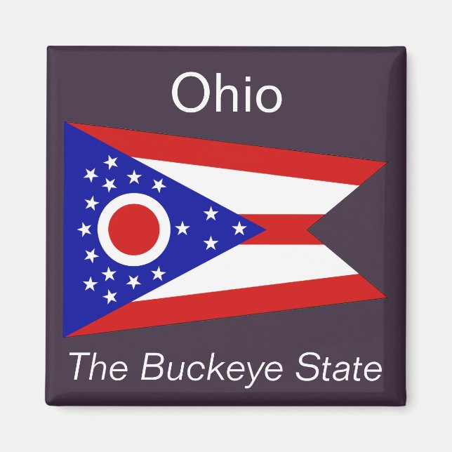 Ohio Flagga Magnet (Framsidan)