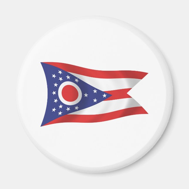 Ohio Flagga Magnet (Framsidan)