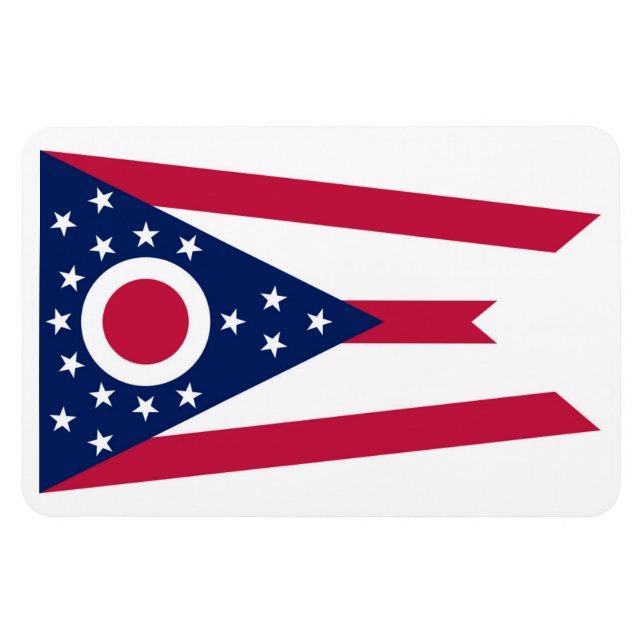 Ohio Flagga Magnet (Horisontell)