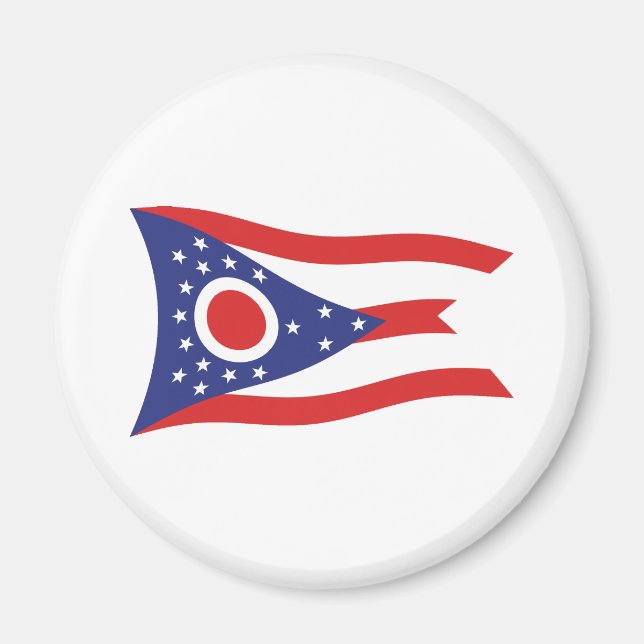 Ohio Flagga Magnet (Framsidan)
