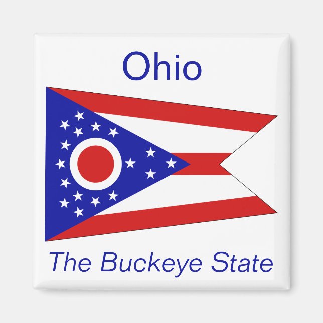 Ohio Flagga Magnet (Framsidan)