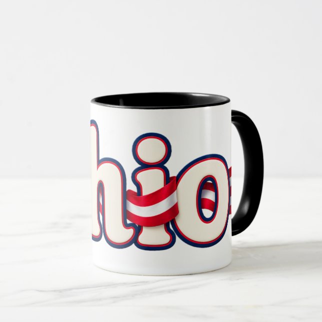 Ohio flagga mugg (Framsida höger)