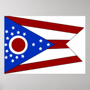 Ohio flagga poster