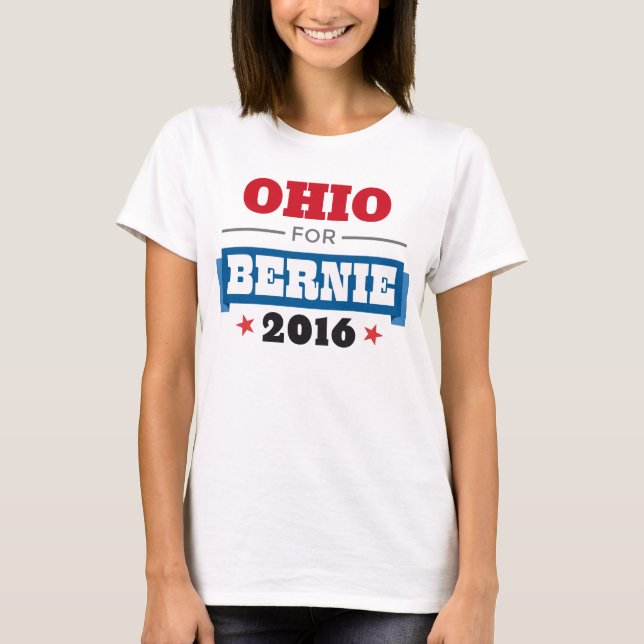 OHIO FOR BERNIE SANDERS Flowy Långärmad T-Shirt (Framsida)