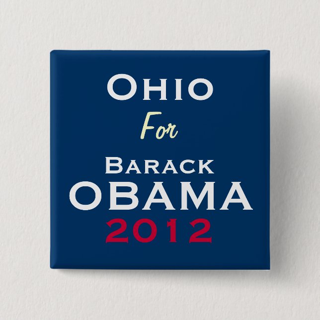 OHIO för den OBAMA 2012 kampanjen knäppas Knapp (Framsida)