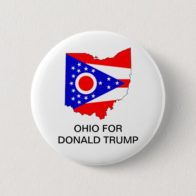 OHIO för DONALD TRUMP 2020 Presidentknapp Knapp (Framsida)