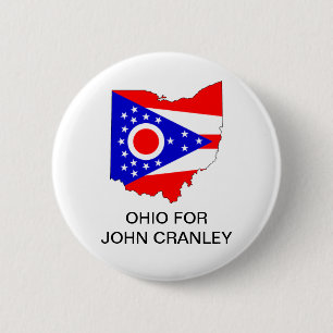 OHIO för JOHN CRANLEY GOVERNOR Button Knapp