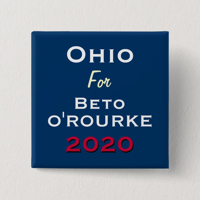 OHIO för kampanjen för BETO 2020 knäppas Knapp (Framsida)