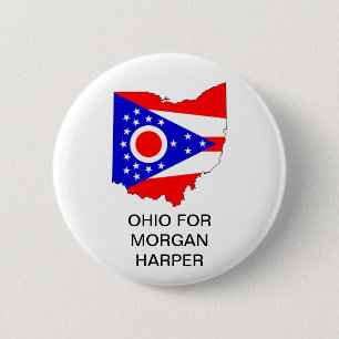 OHIO för MORGAN HARPER SENATE Button Knapp
