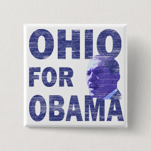 Ohio för Obama kvadrerar Pinback knäppas Knapp