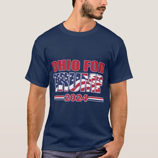 Ohio for Trump 2024 T Shirt (Framsida)