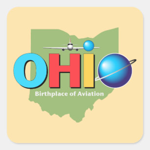 Ohio Förenta staterna Fyrkantigt Klistermärke