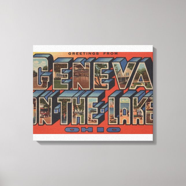 Ohio - Genève-på-Sjö-scenen - stora Brev-scener Canvastryck (Framsida)
