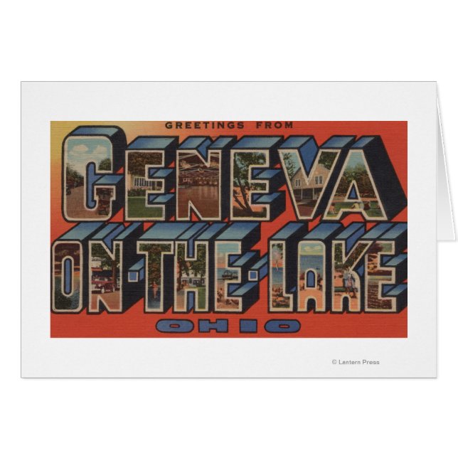 Ohio - Genève-på-Sjö-scenen - stora Brev-scener Hälsningskort (Framsidan Horizontal)