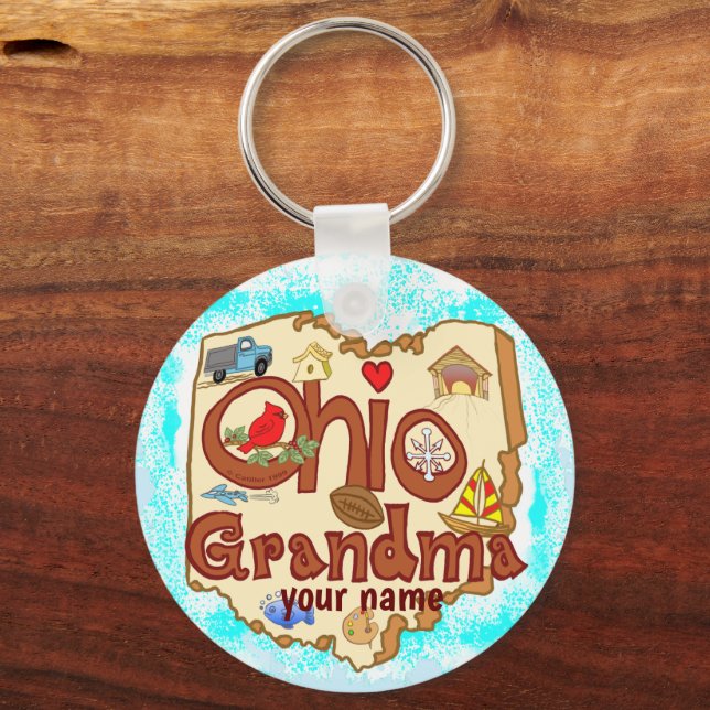 Ohio Grandma-nyckelkedja Nyckelring (Framsida)