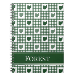 Ohio Grönt Gingham Anteckningsbok
