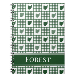 Ohio Grönt Gingham Anteckningsbok
