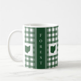 Ohio Grönt Gingham Kaffemugg