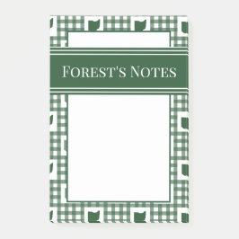 Ohio Grönt Gingham Post-it Block