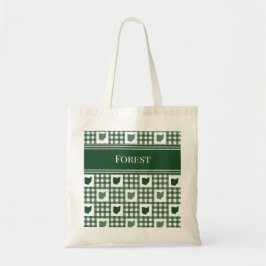 Ohio Grönt Gingham Tygkasse