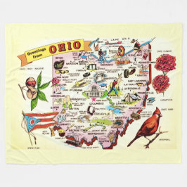 Ohio Hälsningar Flanellfilt Fleecefilt