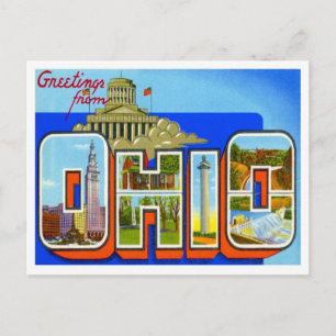 Ohio Hälsningar Från Amerikanska Delstater Vykort