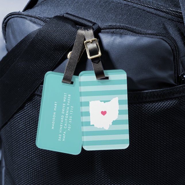 Ohio Heart | Hemstat Bagagebricka (Skapare uppladdad)