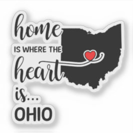 Ohio hem är där hjärtat finns klistermärken