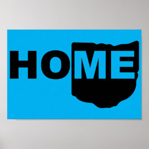 Ohio Hemmet Borta Från Stat Poster Skylt