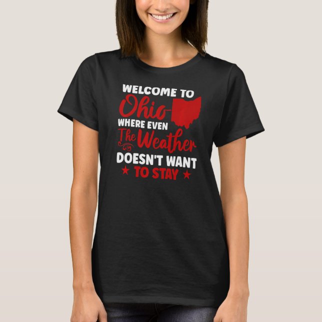 Ohio-hemstaten Välkommen till Ohio T Shirt (Framsida)