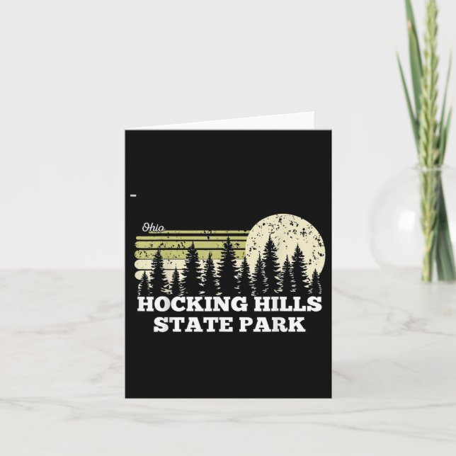 Ohio Hiking Hocking Backe State Park Träd Natature Kort (Framsida)