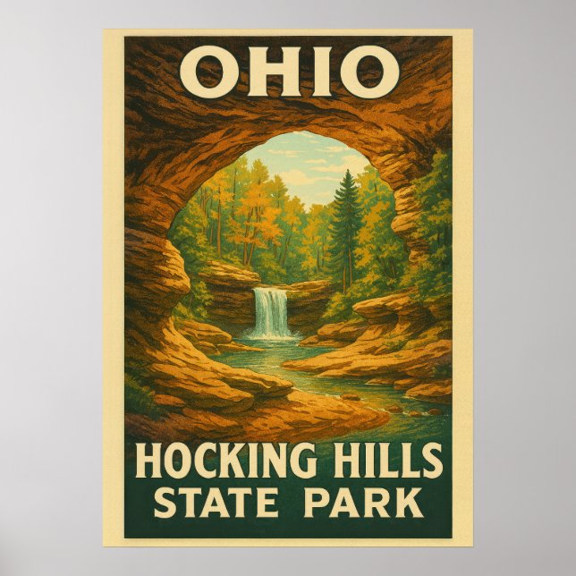 Ohio Hocking Backe State Park V01 Poster (Framsidan)