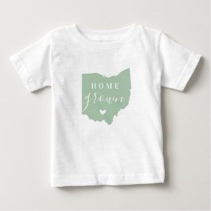 Ohio Home Grown   Redigerbar Färg-stat Karta T Shirt