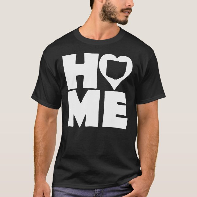 Ohio Home Heart State T-Shirt Tees (Framsida)